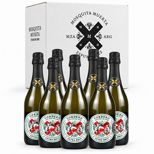 Kit Com 6 Garrafas — Vinho Espumante Cordero con Piel de Lobo Extra Brut 750ml