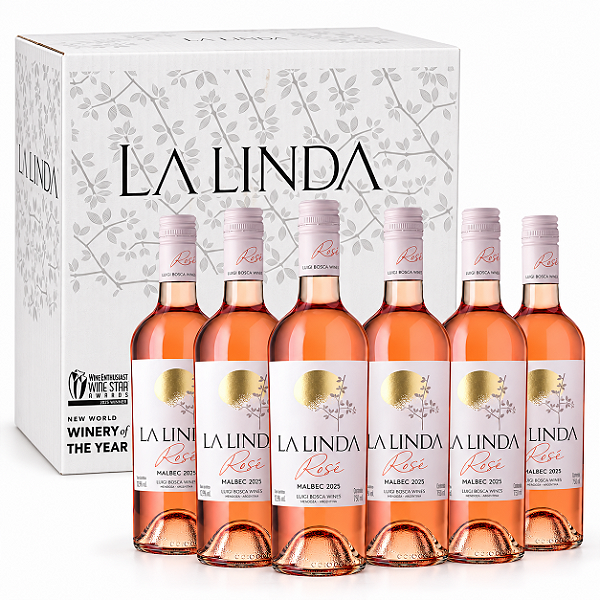 Kit Com 6 Garrafas — Vinho La Linda Rosé of Malbec 750ml