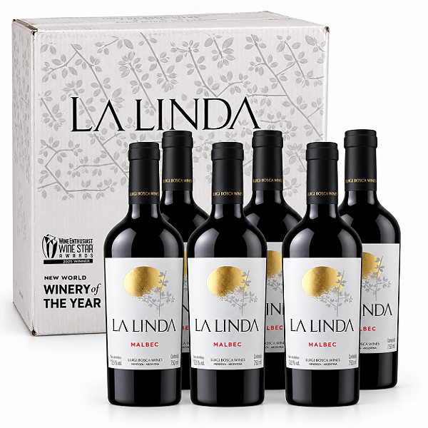 Kit Com 6 Garrafas — Vinho La Linda Malbec 750ml