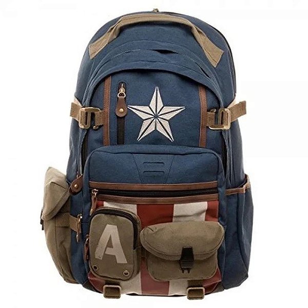 Mochila Marvel - Capitão América Grande Capacidade