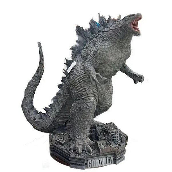 Godzilla GK Gojira - Estátua Diorama com LED 50cm