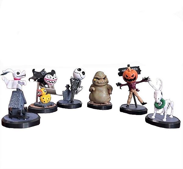 6 Mini Figures - O Estranho Mundo de Jack Colecionáveis