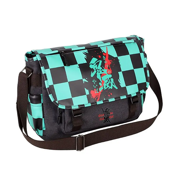 Tanjiro Demon Slayer - Bolsa de Ombro em Lona e Corino