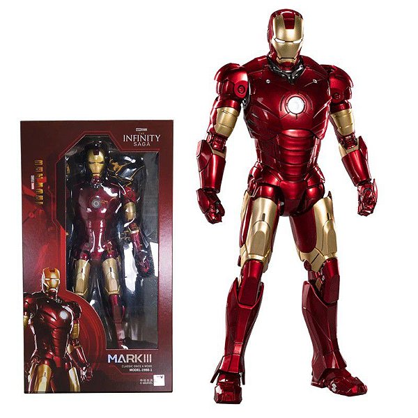 Homem de Ferro Mark III - Action Figure Marvel com LED