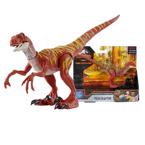 Dinossauro Jurassic World - Velociraptor Acampamento Cretáceo Mattel
