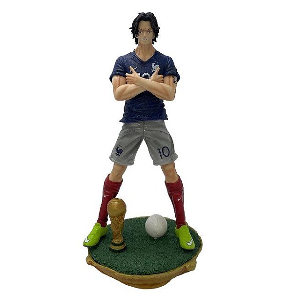 Estátua One Piece - Portgas D. Ace Versão Mbappé