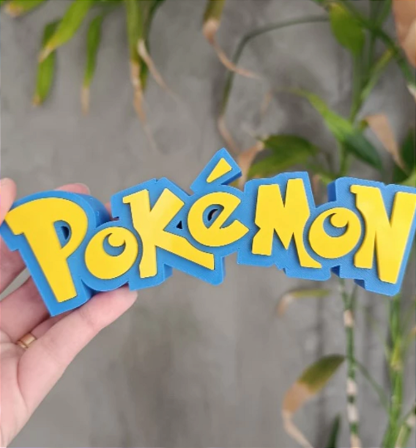Pokemon Letreiro 3D Decorativo
