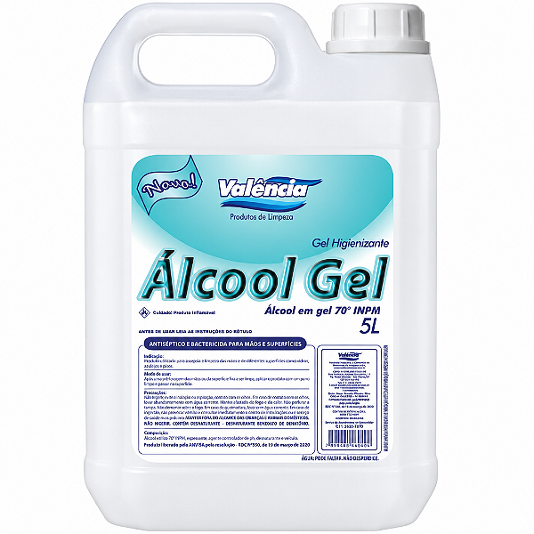 ALCOOL GEL 70  5L - VALÊNCIA