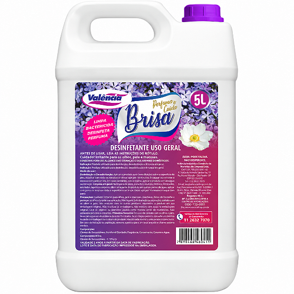 DESINFETANTE BRISA 5L - VALÊNCIA
