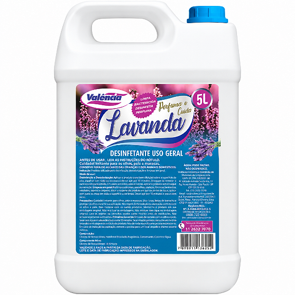 DESINFETANTE LAVANDA AZUL 5L - VALÊNCIA