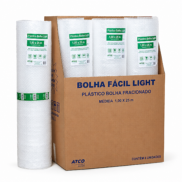 BOB. PLAST. BOLHA FACIL LIGHT 1X 25M-ATCO