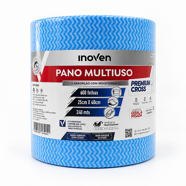 ROLO 25X40CM 240M AZL 100% POLI 600UN INOVEN