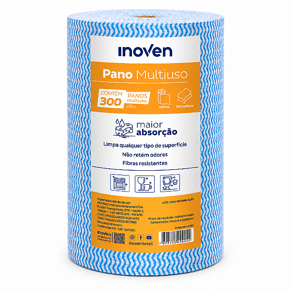 ROLO 28X40CM 120M AZUL300UN - INOVEN
