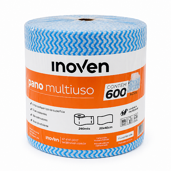 ROLO 20X40CM 240M AZUL 600UN - INOVEN