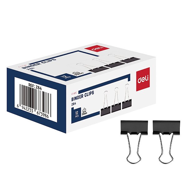 PREND DE PAPEL 25MM PTO CX C/12 UN - DELI