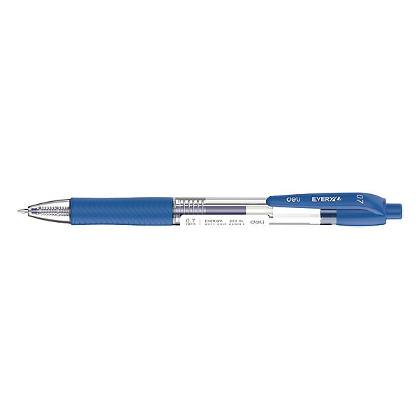 CANETA ESFEROG RETRATIL 0,7MM AZUL - DELI