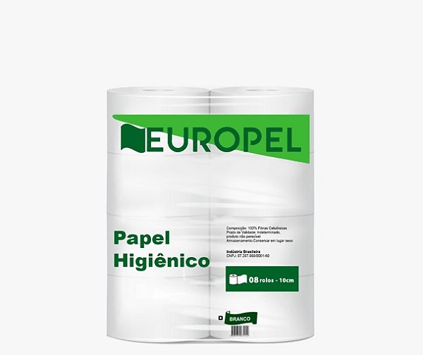 ROLOS HIGIENICO BRANCO 8UN - EUROPEL