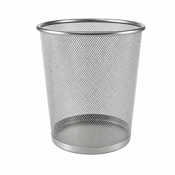 CESTO PARA LIXO ARAMADO PRATA - KIT
