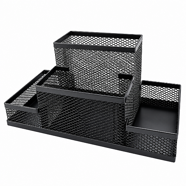 PORTA OBJETOS ARAMADO PRETO - KIT