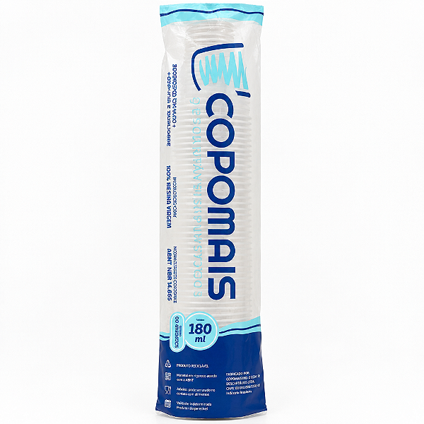 COPO 180ML PS TR C/100UN - COPOMAIS