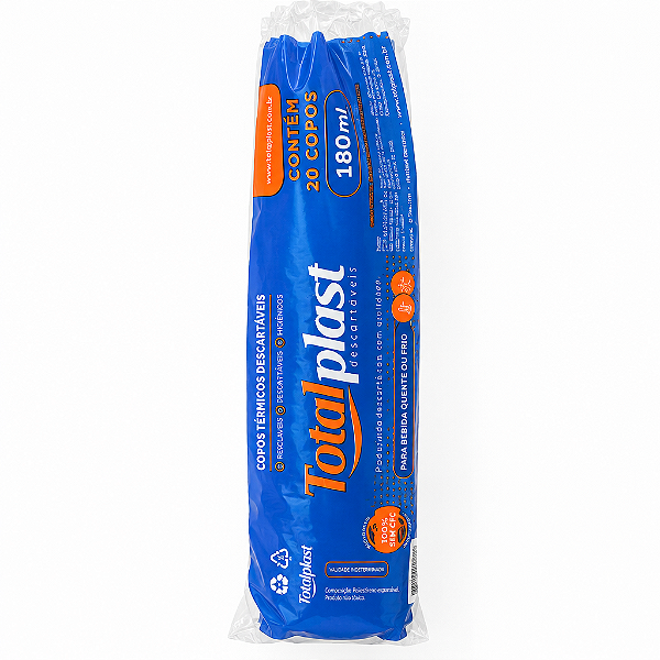 COPO ISOPOR 180ML TERMICO 20UN-TOTALPLAST