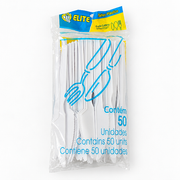 FACA REFEICAO SOFT BRANCO C/50UN - ELITE