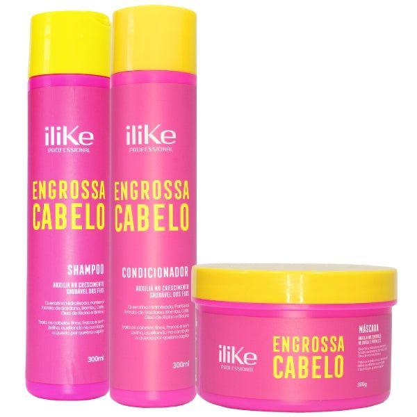 iLike Engrossa Cabelo Kit 3 produtos