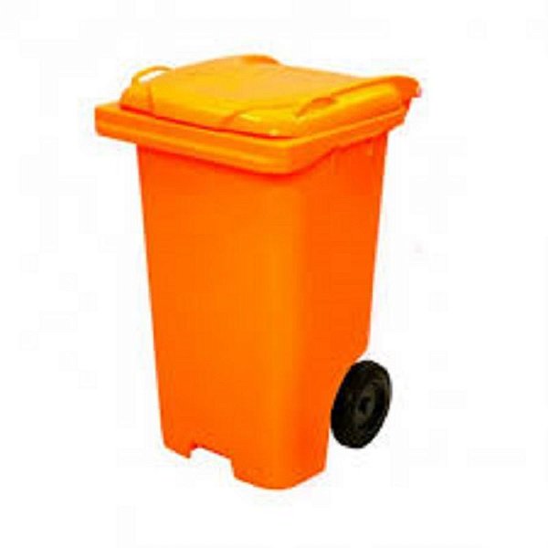 LAR CONTENTOR DE LIXO 120 LITROS LARANJA