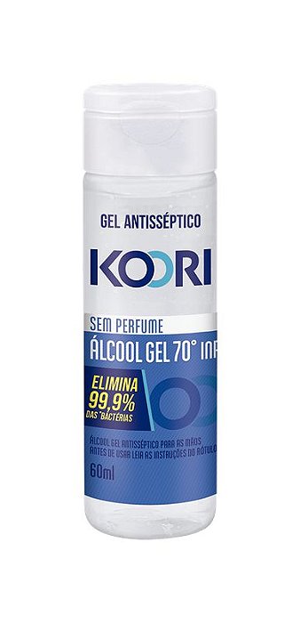 KOORI ALCOOL GEL ANTISSEPTICO MAOS SEM PERFUME 60 ML