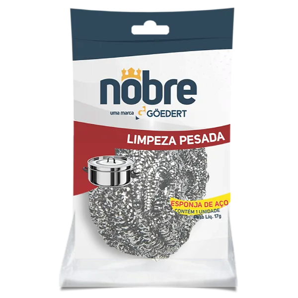 ESPONJA LIMPEZA PESADA AÇO INOX MAX NOBRE