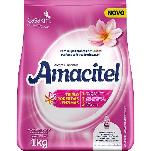 LAVA ROUPAS AMACITEL CASA KM ALEGRES ENCANTOS BAG 800 GRAMAS