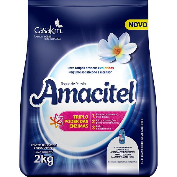 LAVA ROUPAS AMACITEL CASA KM TOQUE DE POESIA BAG 1,6 KGS