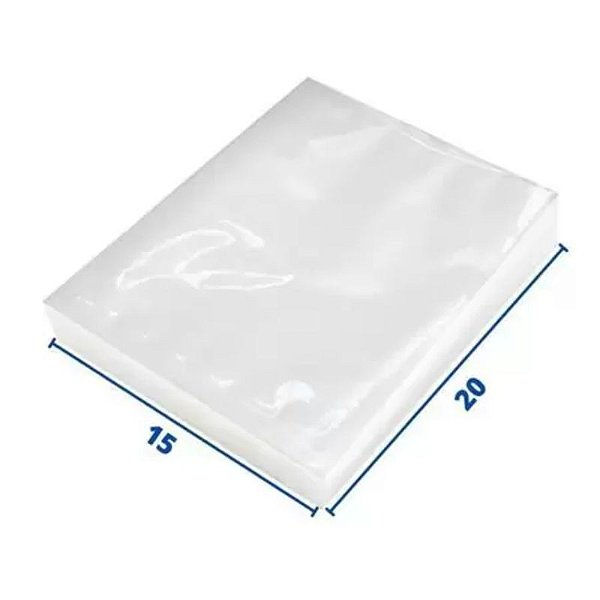 SACO PLASTICO TRANSPARENTE 15 X 20 CM ESP.:0,06