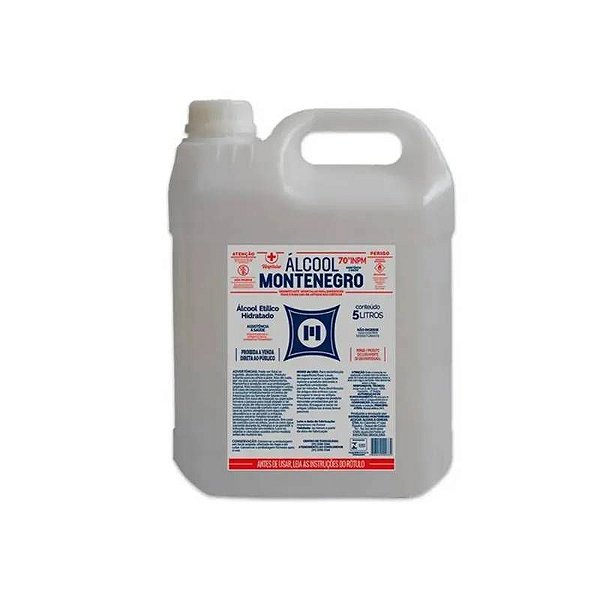 ALCOOL GEL MONTENEGRO 70 INPM - 05 KGS