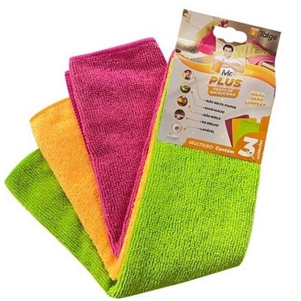 TALGE KIT 3 PANOS MICROFIBRA 30X38CM