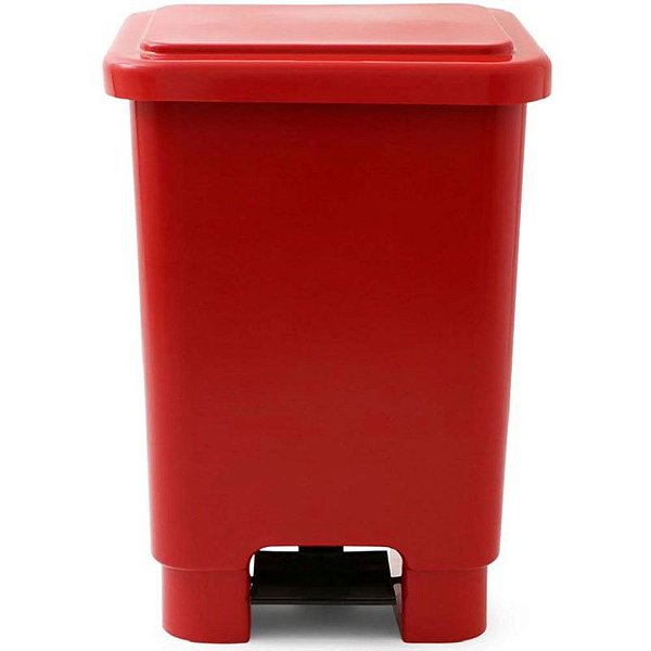 LAR LIXEIRA 50 LTS COM PEDAL VERMELHA
