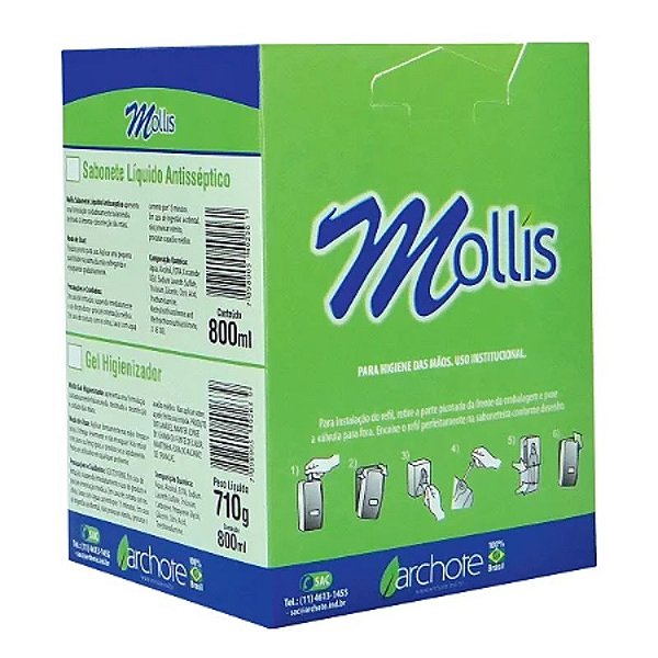 ARCHOTE SABONETE ANTI-SEPTICO MOLLIS 800 ML