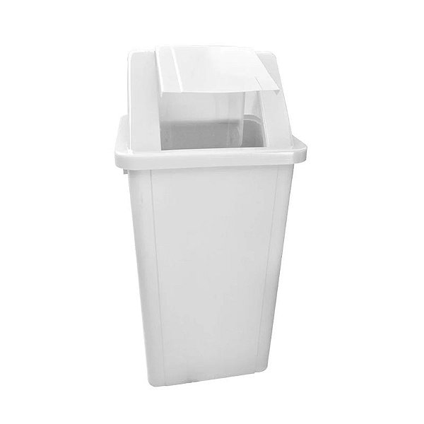 BRALIMPIA CESTO QUAD 60L BASC SEM ADESIVO BRANCO COM TAMPA