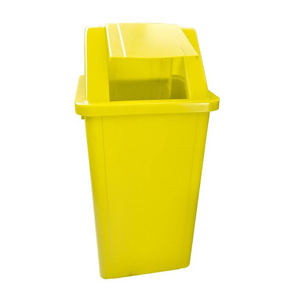 BRALIMPIA CESTO QUAD. 60L BASC. AD. AMARELO