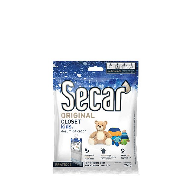 DESUMIDIFICADOR SECAR ORIGINAL CLOSET KIDS 250 GRAMAS (DABK STAND UP PE BAG 250G)