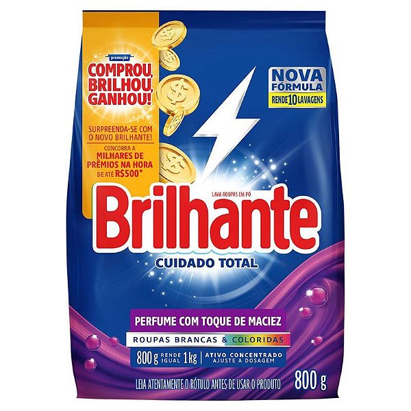 DETERGENTE PO BRILHANTE 800 GRAMAS CUID TOTAL SHACHET