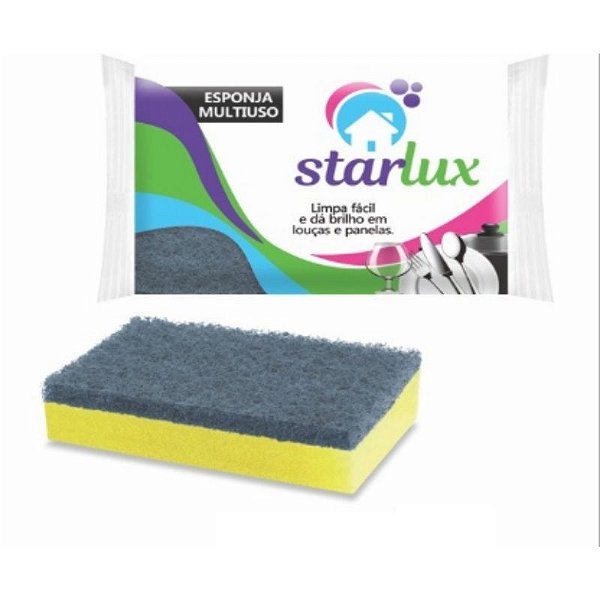 STARLUX  ESPONJA DUPLA FACE UNITÁRIA