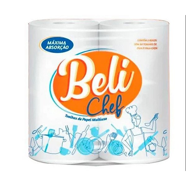 PAPEL TOALHA  MULTIUSO BELI CHEF - 2 X 50 FOLHAS - FL DUPLA