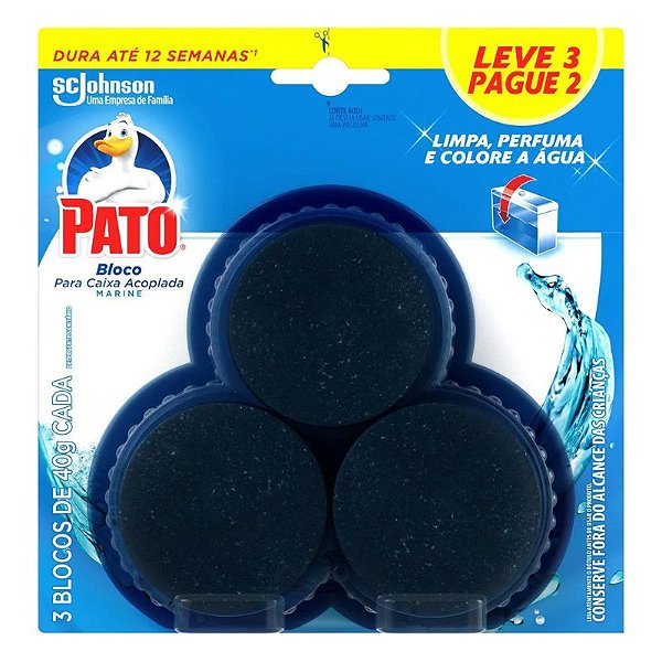 KIT DESODORIZANTE PATO MARINE BLOCO CAIXA ACOPLADA LEVE 3 PAGUE  2