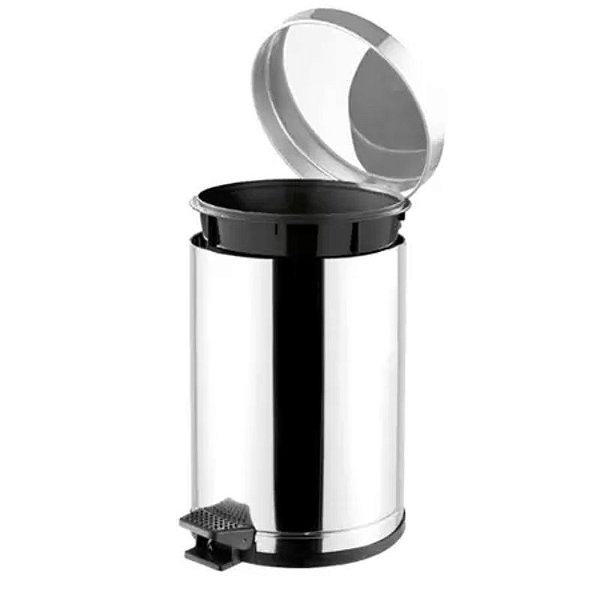 LIXEIRA COM PEDAL VIEL /RECIP. PLASTICO-CORPO/TAMPA INOX -15 LITROS