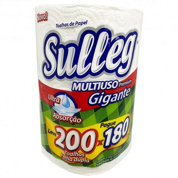 SULLEG PAPEL TOALHA 01 RLS 200 FOLHAS 22,3 CM