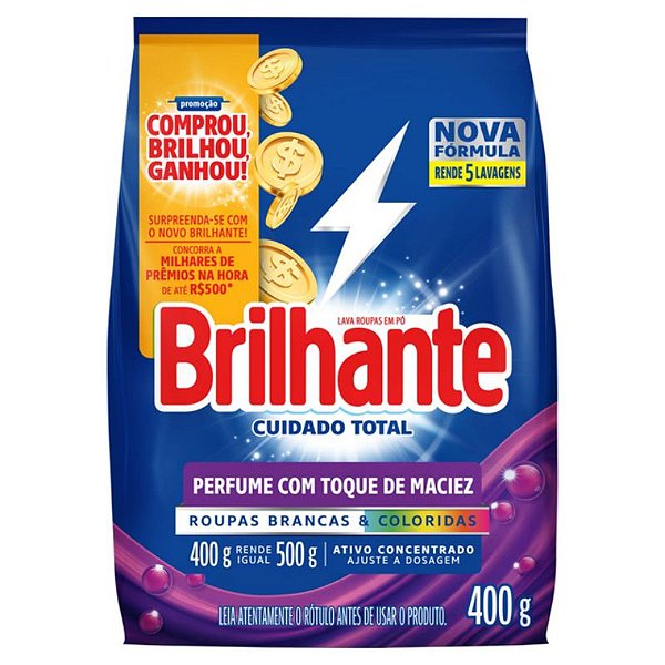 LAVA ROUPAS BRILHANTE LIMP TOT SACHET 400 GRAMAS