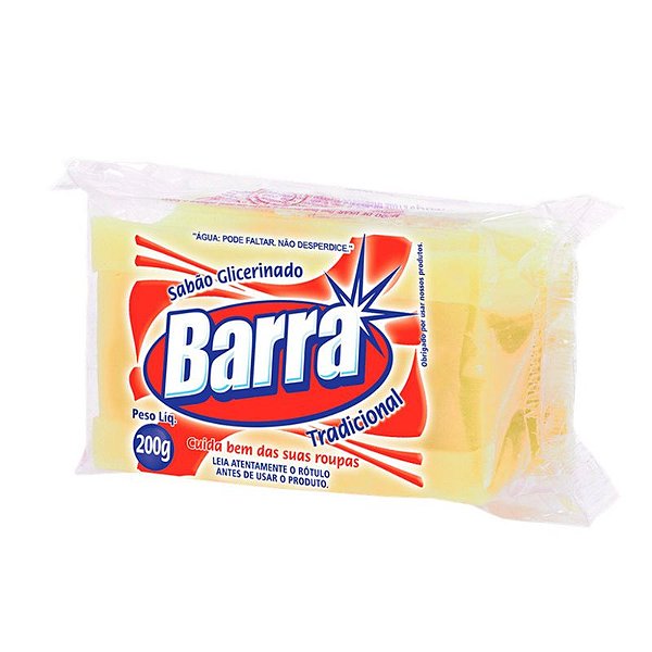 SABÃO BARRA NEUTRO GLICERINADO 180 GRAMAS