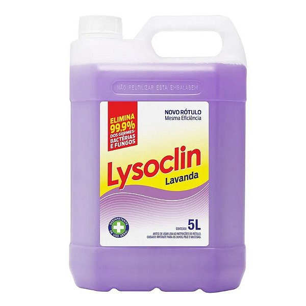 LYSOCLIN BRUTO LIMPADOR BACTERICIDA LAVANDA 05 LITROS