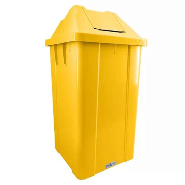 LIXEIRA BASCULANTE JSN AMARELO 60 LITROS
